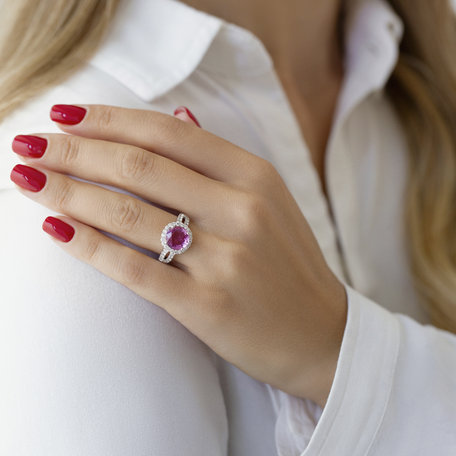 Diamond ring with Sapphire Hawai Treasure