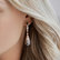 Earrings with white, brown and black diamonds Festive Drops4