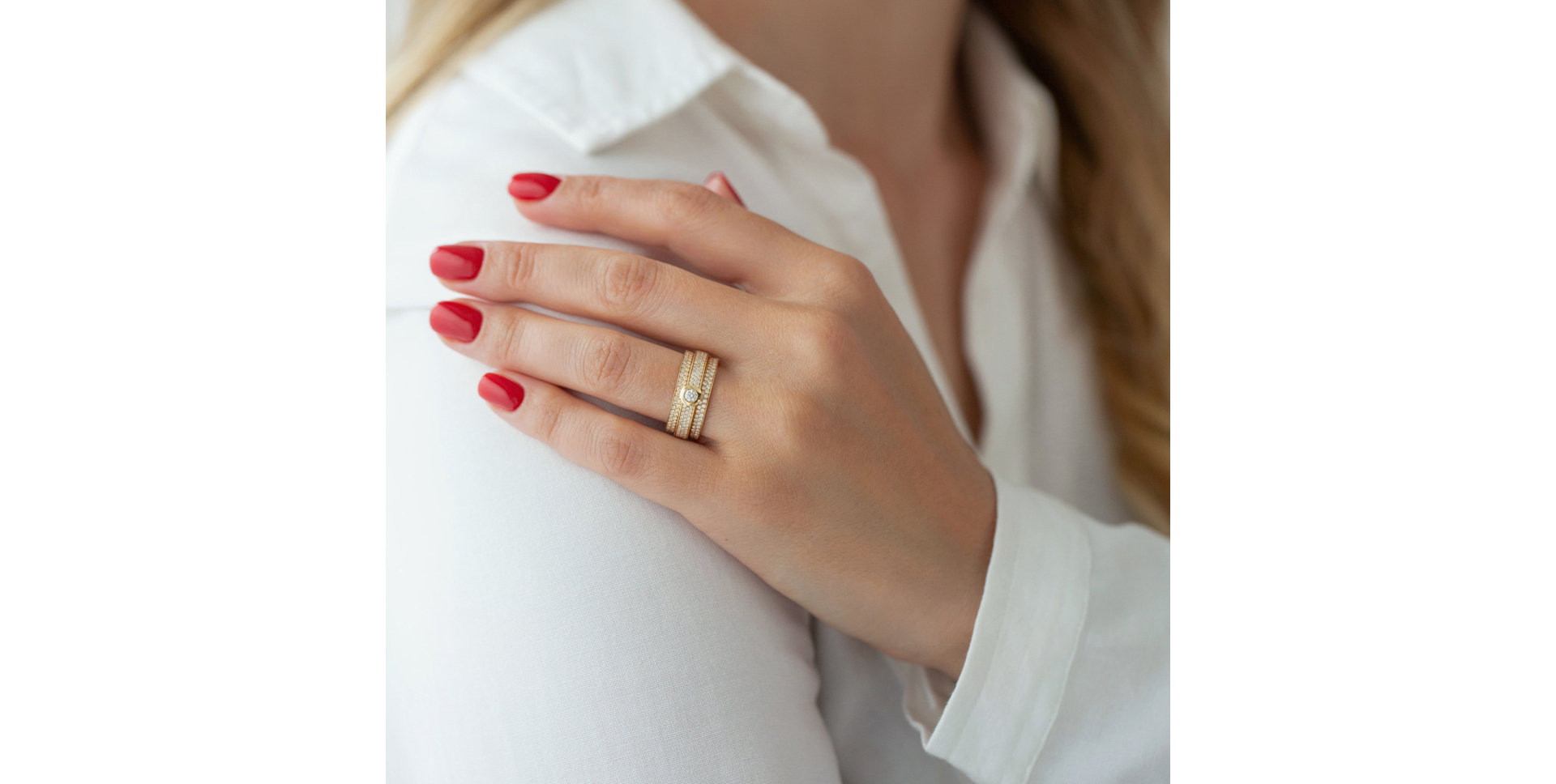 Diamond ring Mélanie Warm