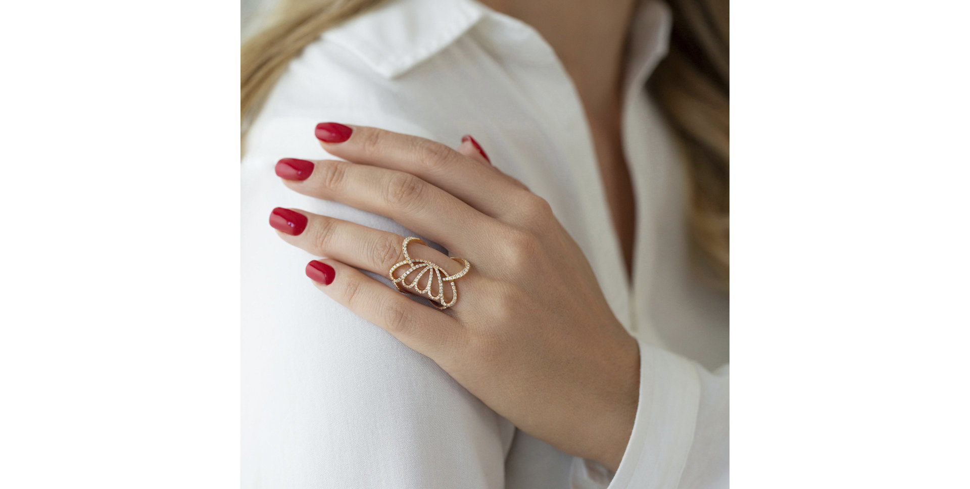 Diamond ring Charming Butterfly