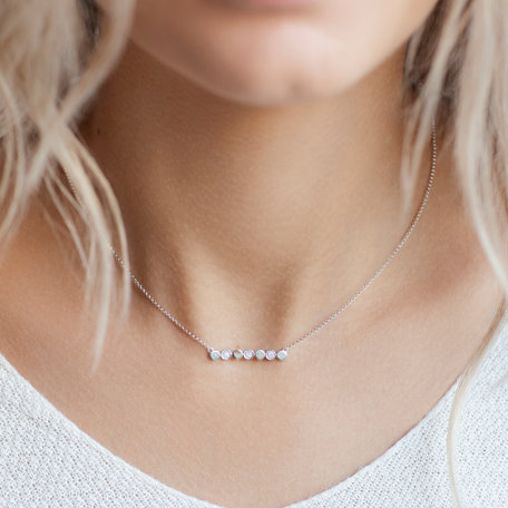 Diamond necklace Long Glossy Dots