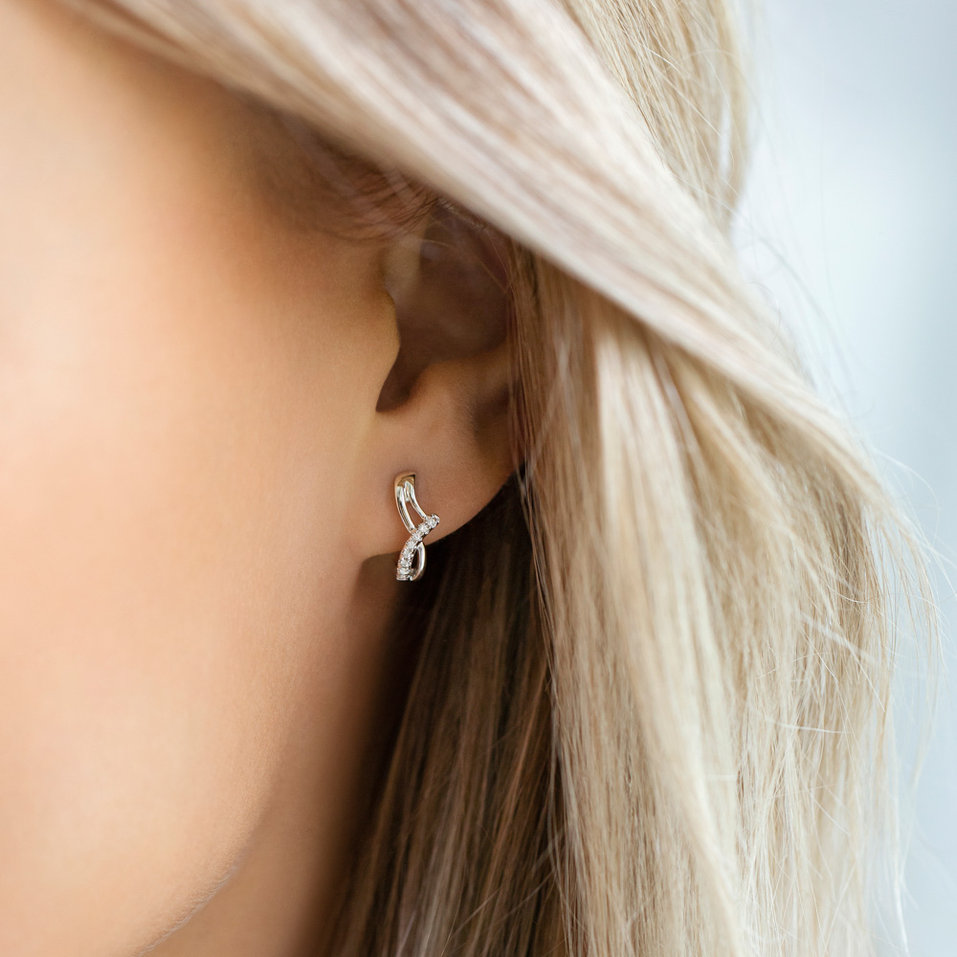 Diamond earrings Elegant Line