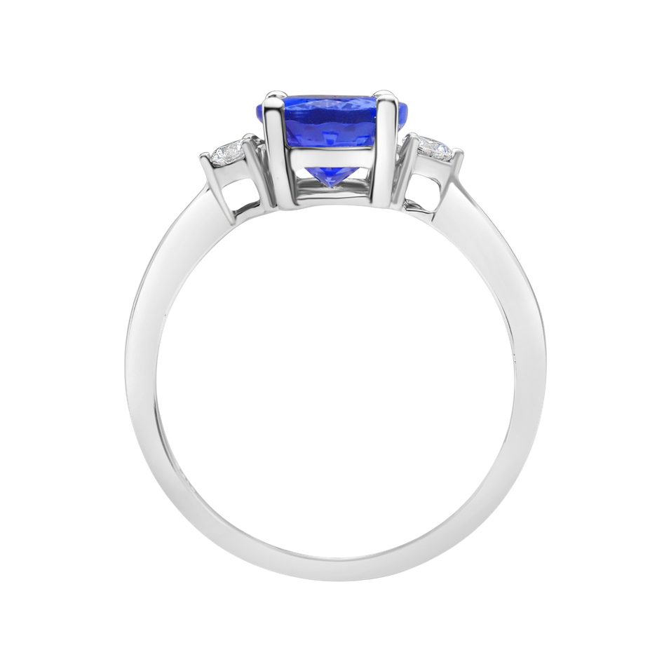Diamond ring with Tanzanite Villain of Midnight