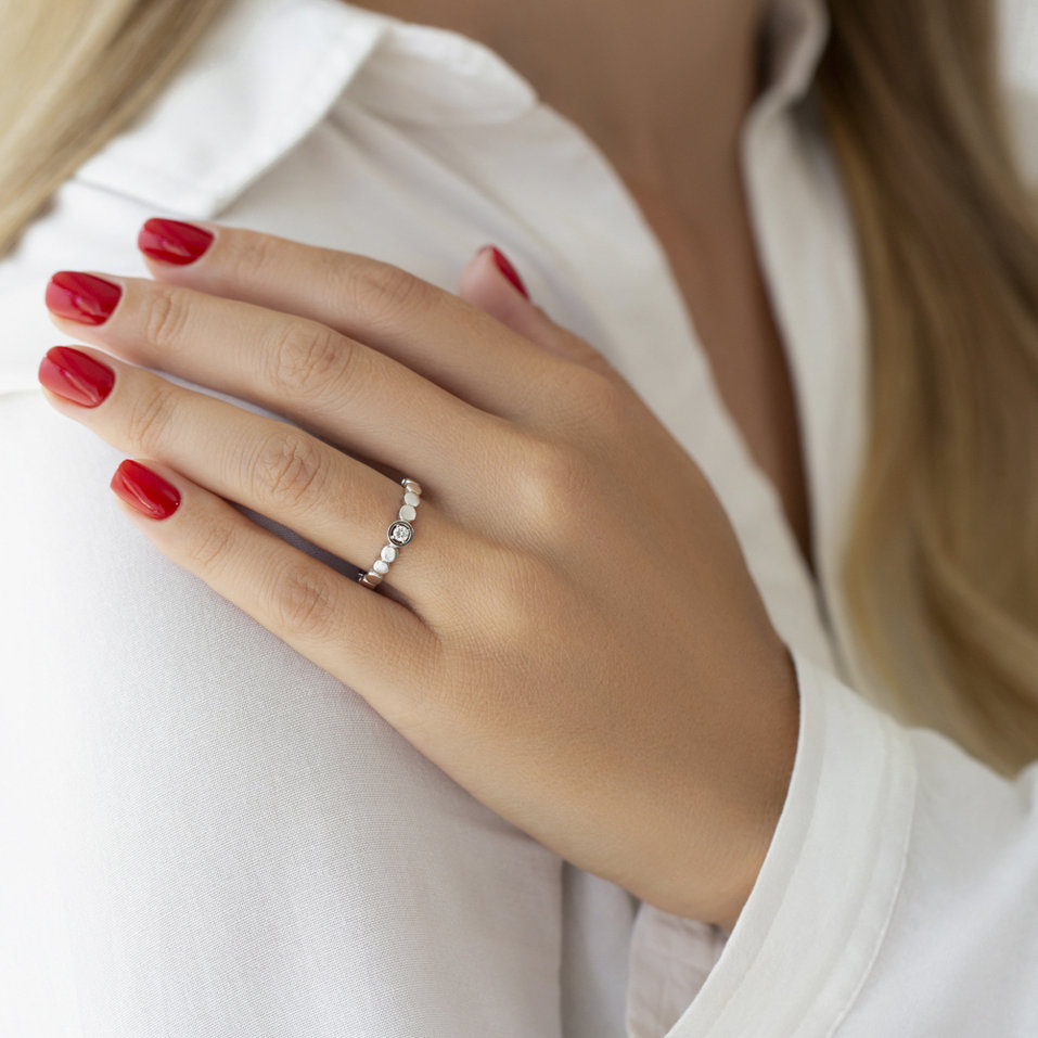 Diamond ring Love Dots