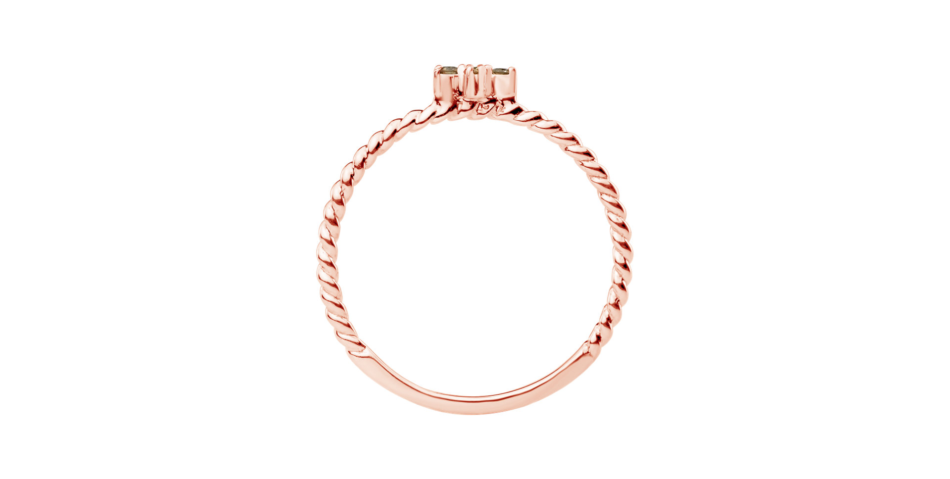 Ring with brown diamonds Cross