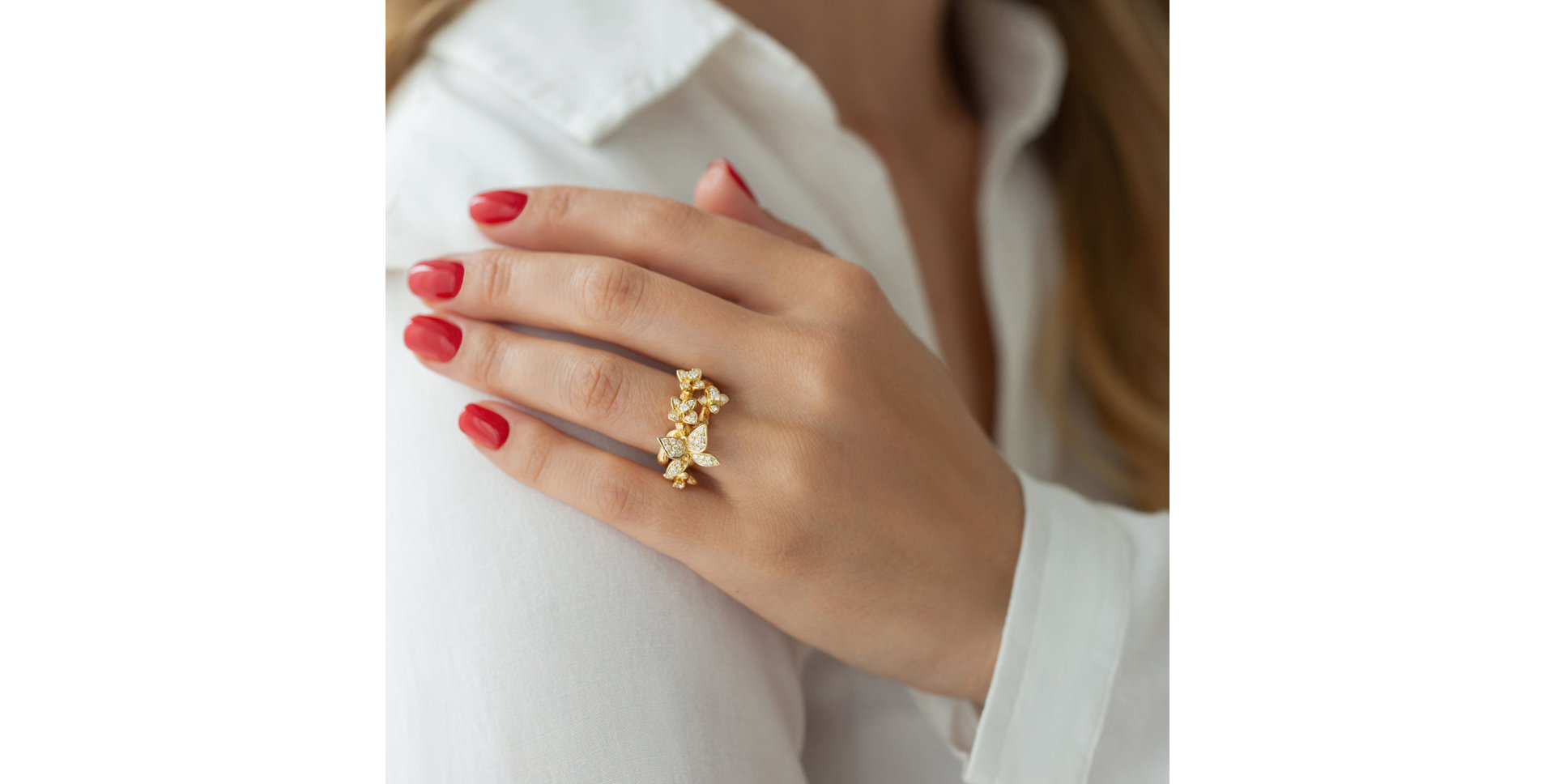 Diamond ring Fascinating Butterfly