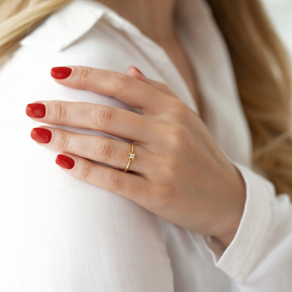 Diamond ring Guardian Kiss