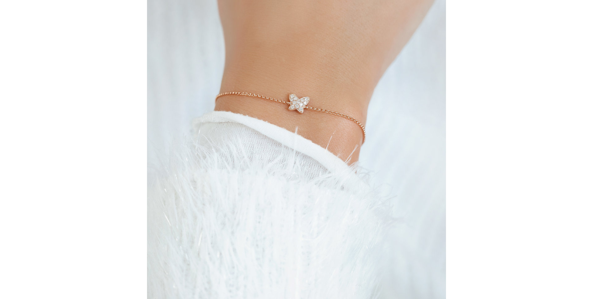 Bracelet with brown diamonds Romantic Message