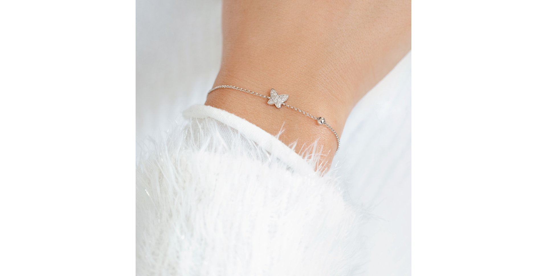 Bracelet with brown diamonds Poetic Message