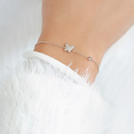 Bracelet with brown diamonds Poetic Message
