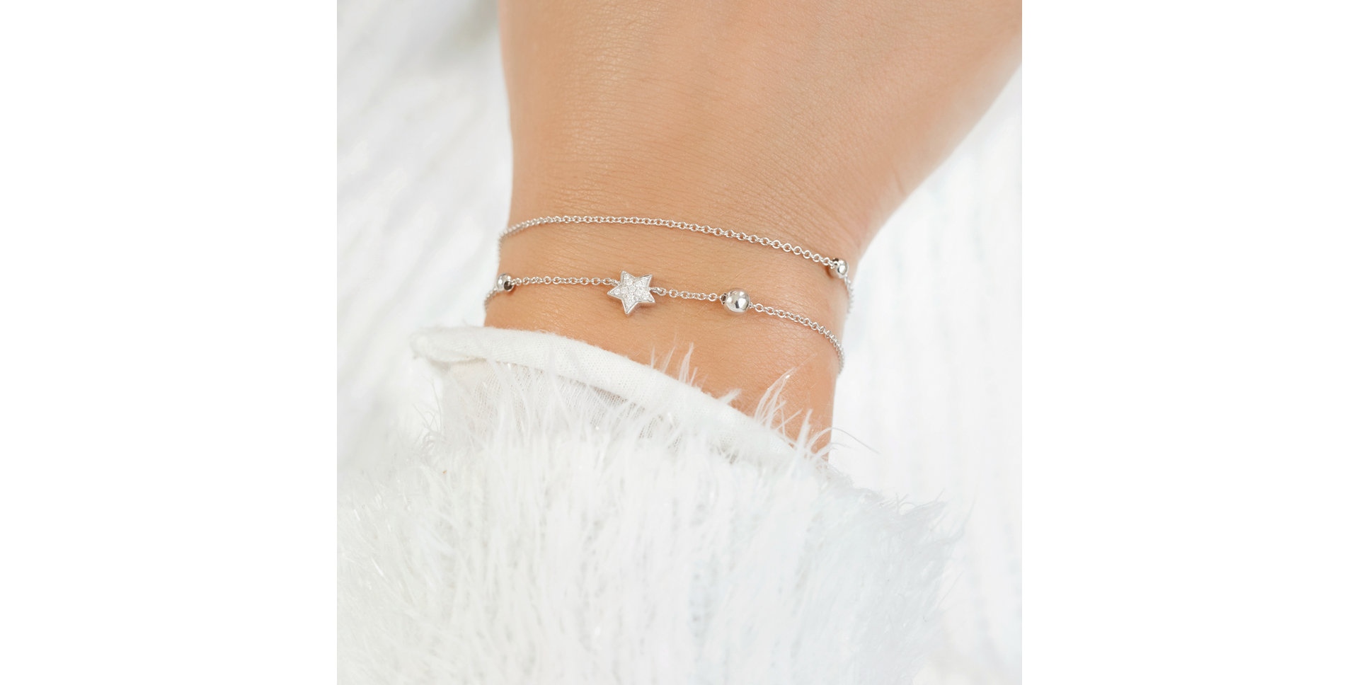 Bracelet with brown diamonds Starshine Message