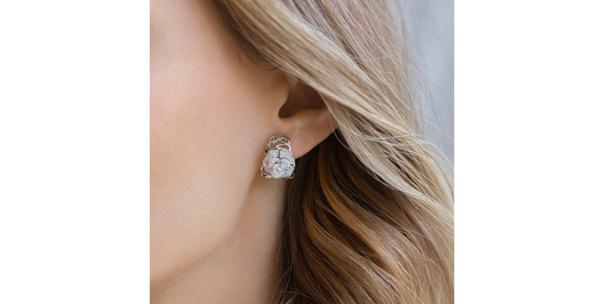 Diamond earrings Bright Flower