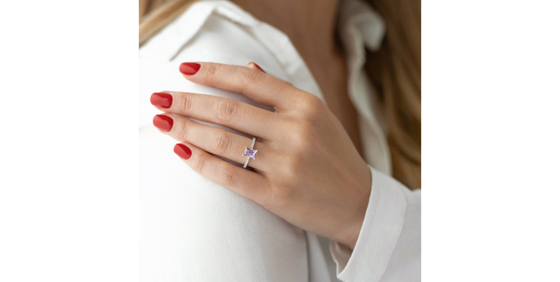 Ring with Citrine and diamonds Miracle Gem