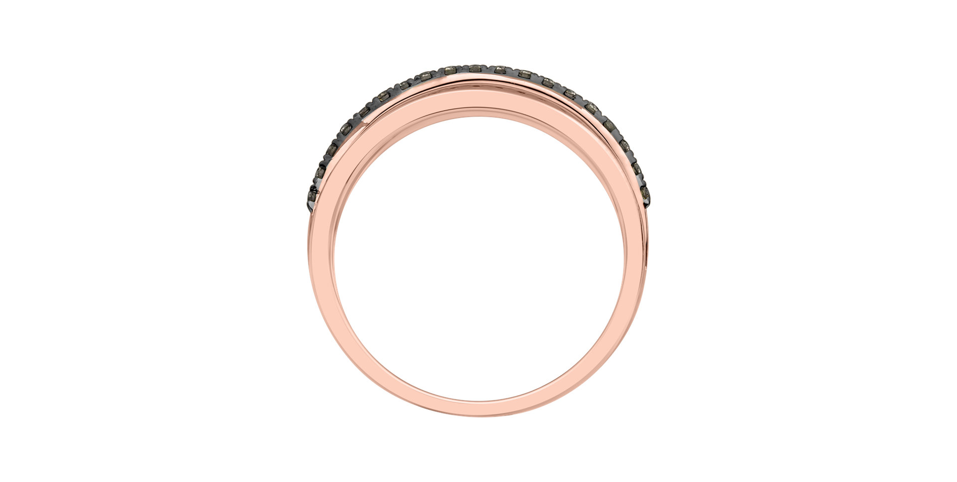 Ring with brown diamonds Breathtaking Line