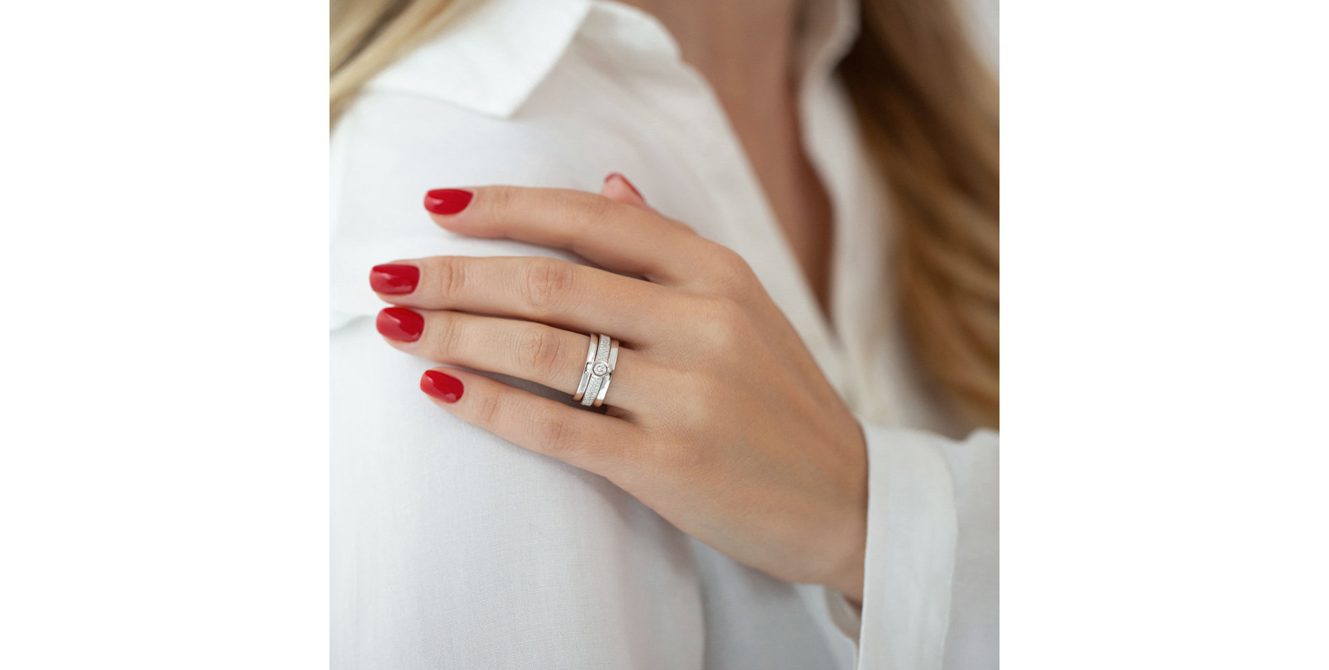 Ring with brown and white diamonds Mélanie