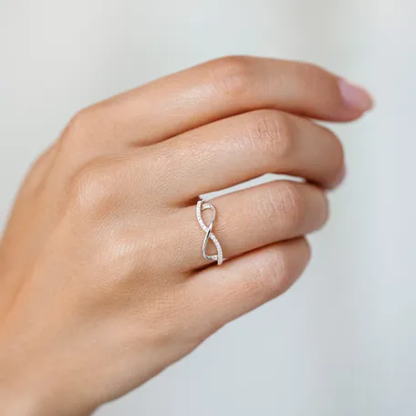 Ring with brown diamonds Infinity