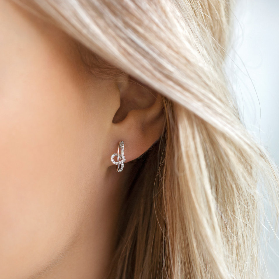 Earrings with brown diamonds Shine Melody