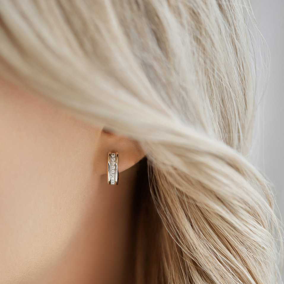 Diamond earrings Ray of Light