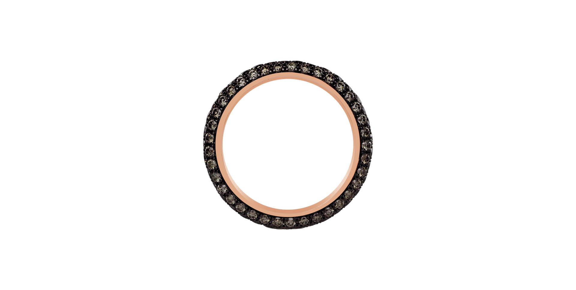 Ring with brown diamonds Snake Secret