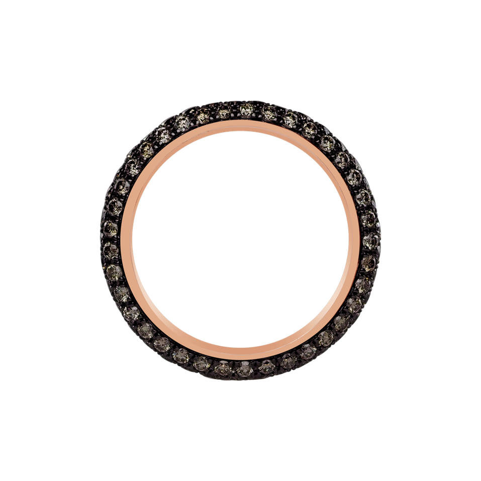 Ring with brown diamonds Snake Secret