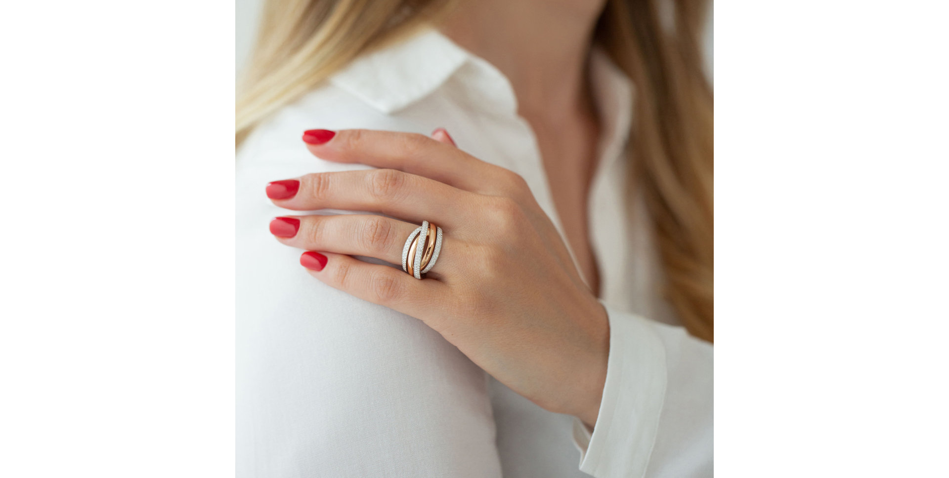 Ring with brown diamonds Fantastic Brilliance