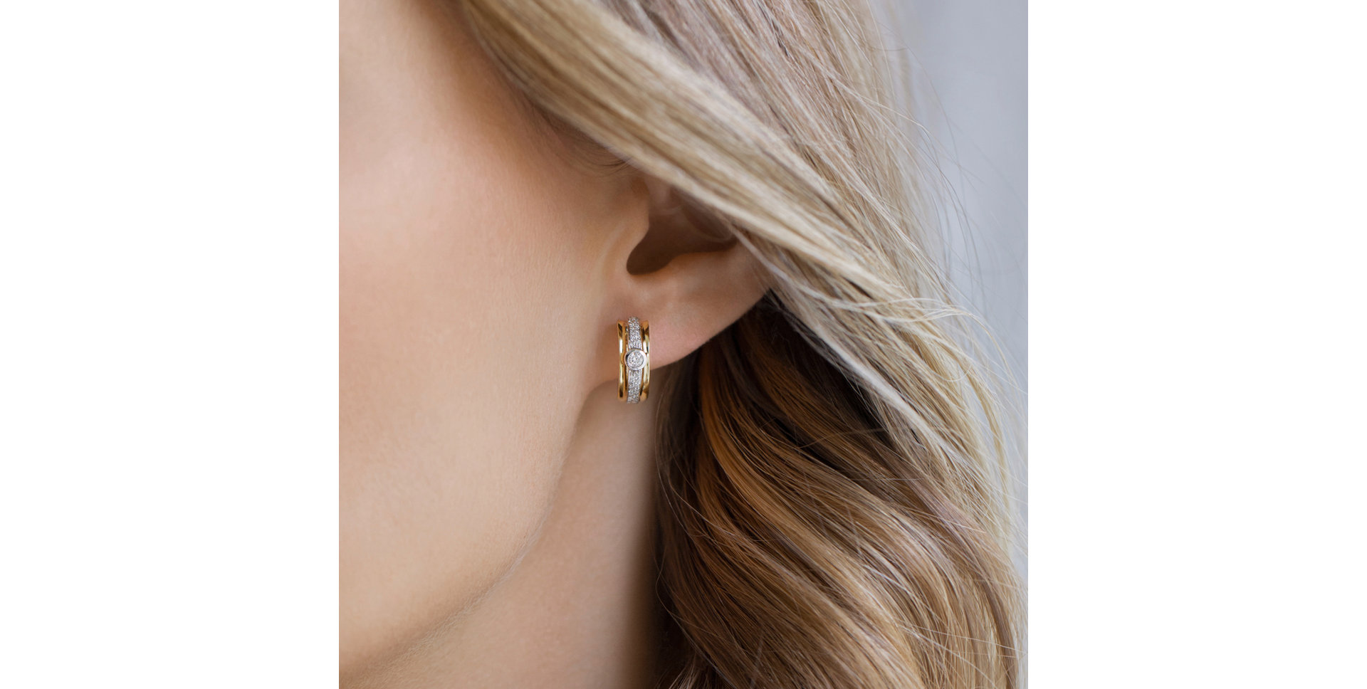 Earrings with brown and white diamonds Fairytale Sparkle