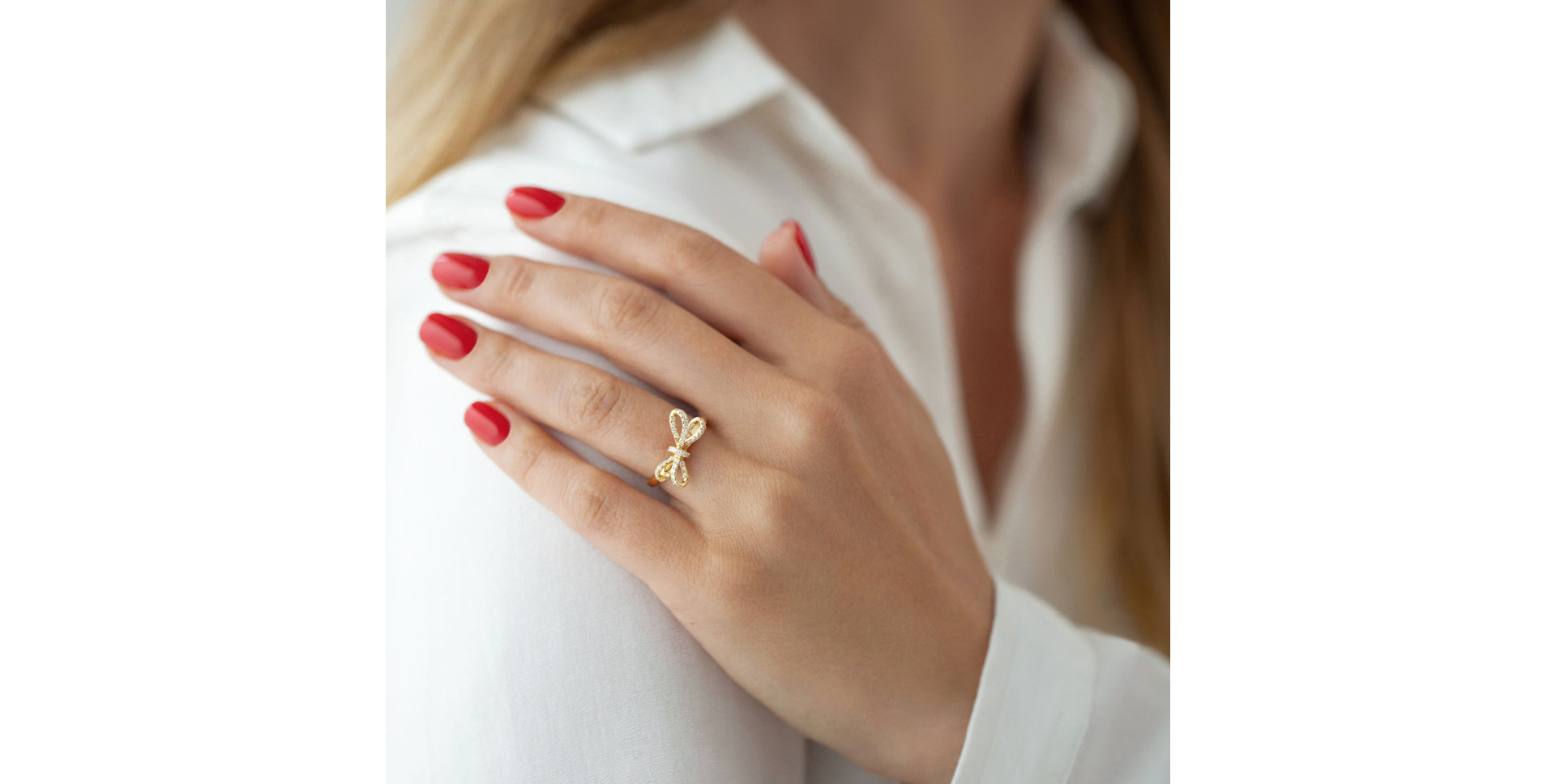 Ring with brown diamonds Galaxy Ribbon