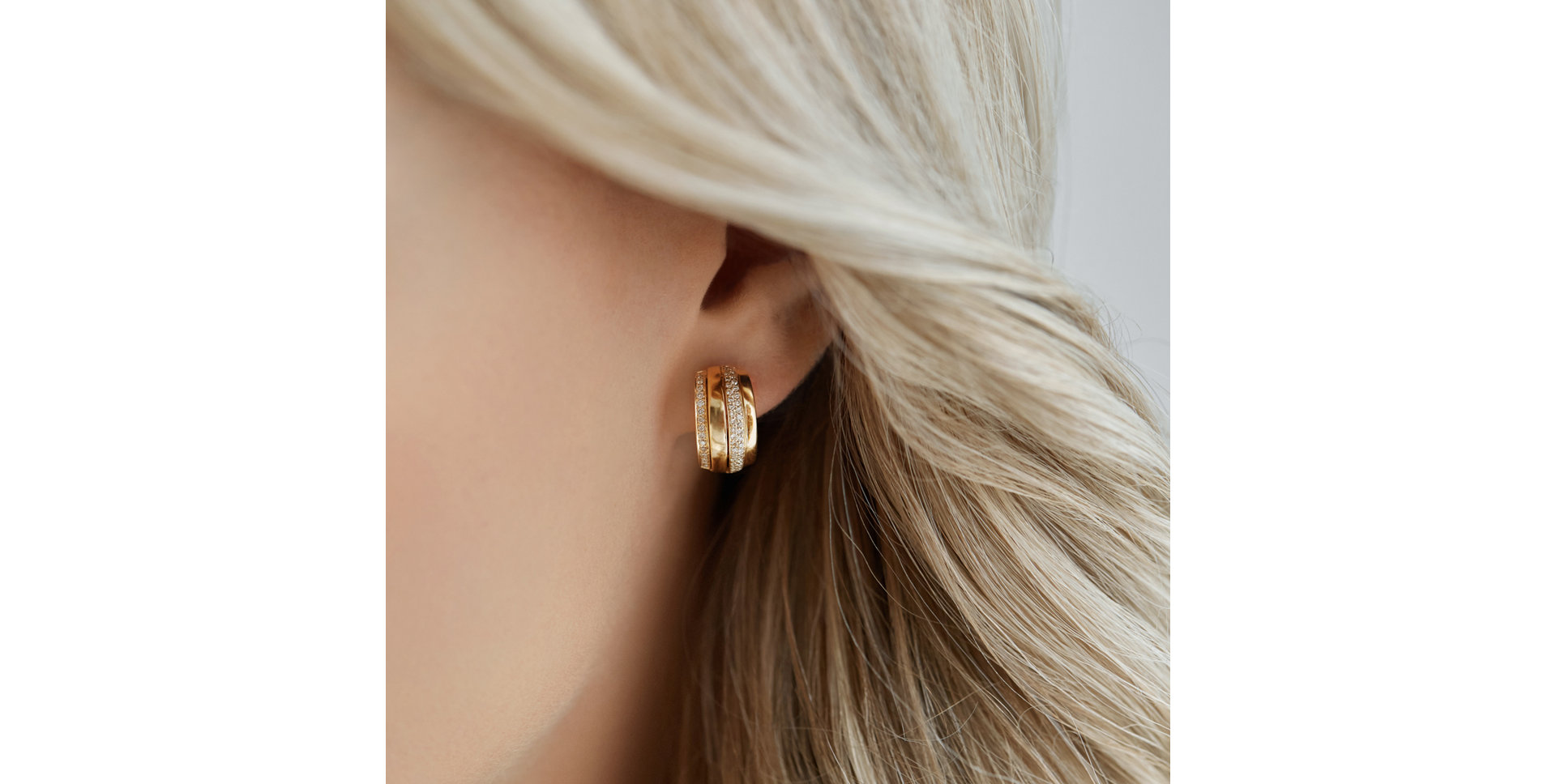 Earrings with brown diamonds Exquisite Feeling