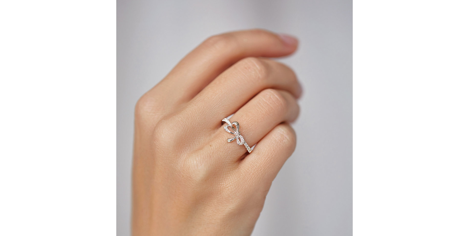 Ring with brown diamonds Shiny Ribbon