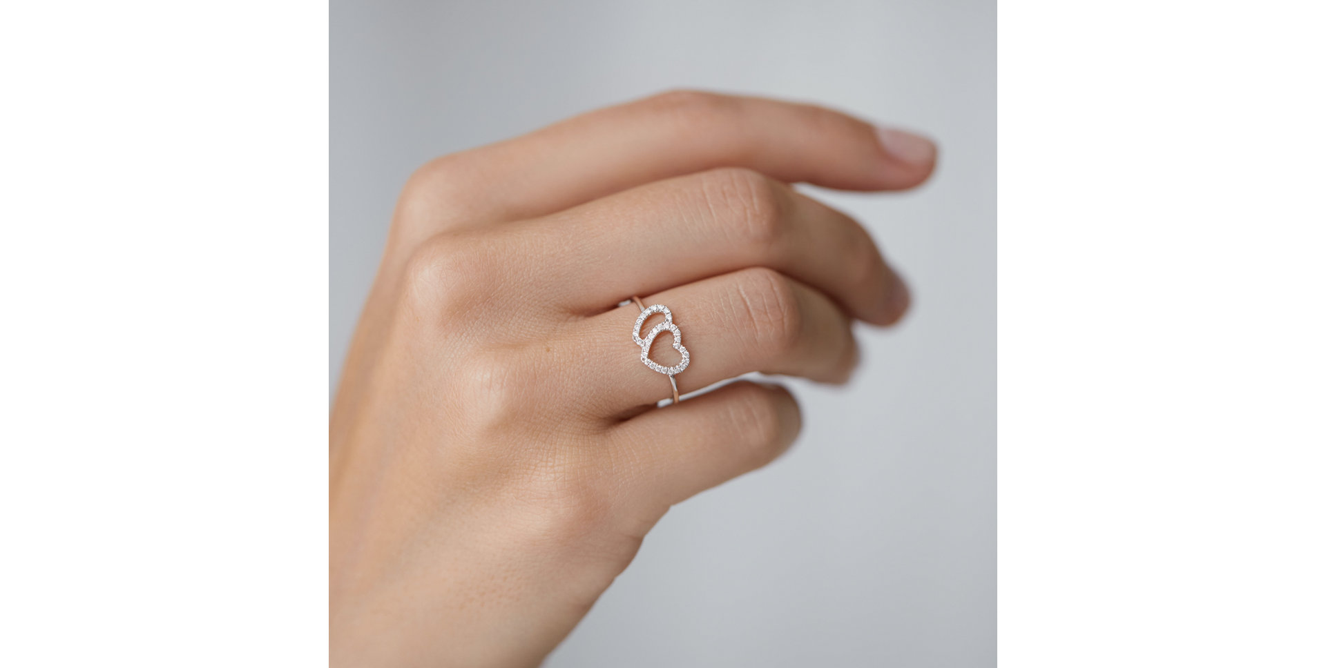 Ring with brown diamonds Joyful Love