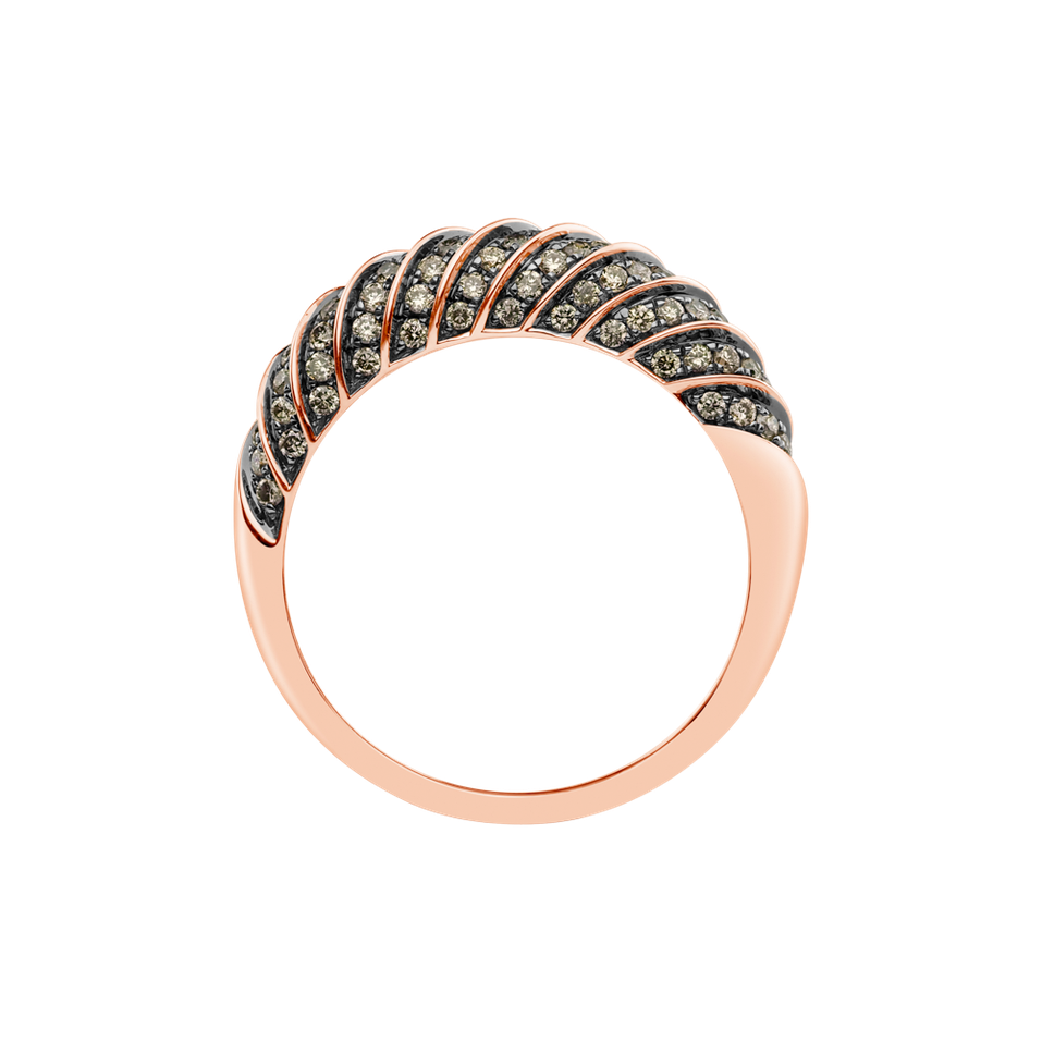 Ring with brown diamonds Precious Touch