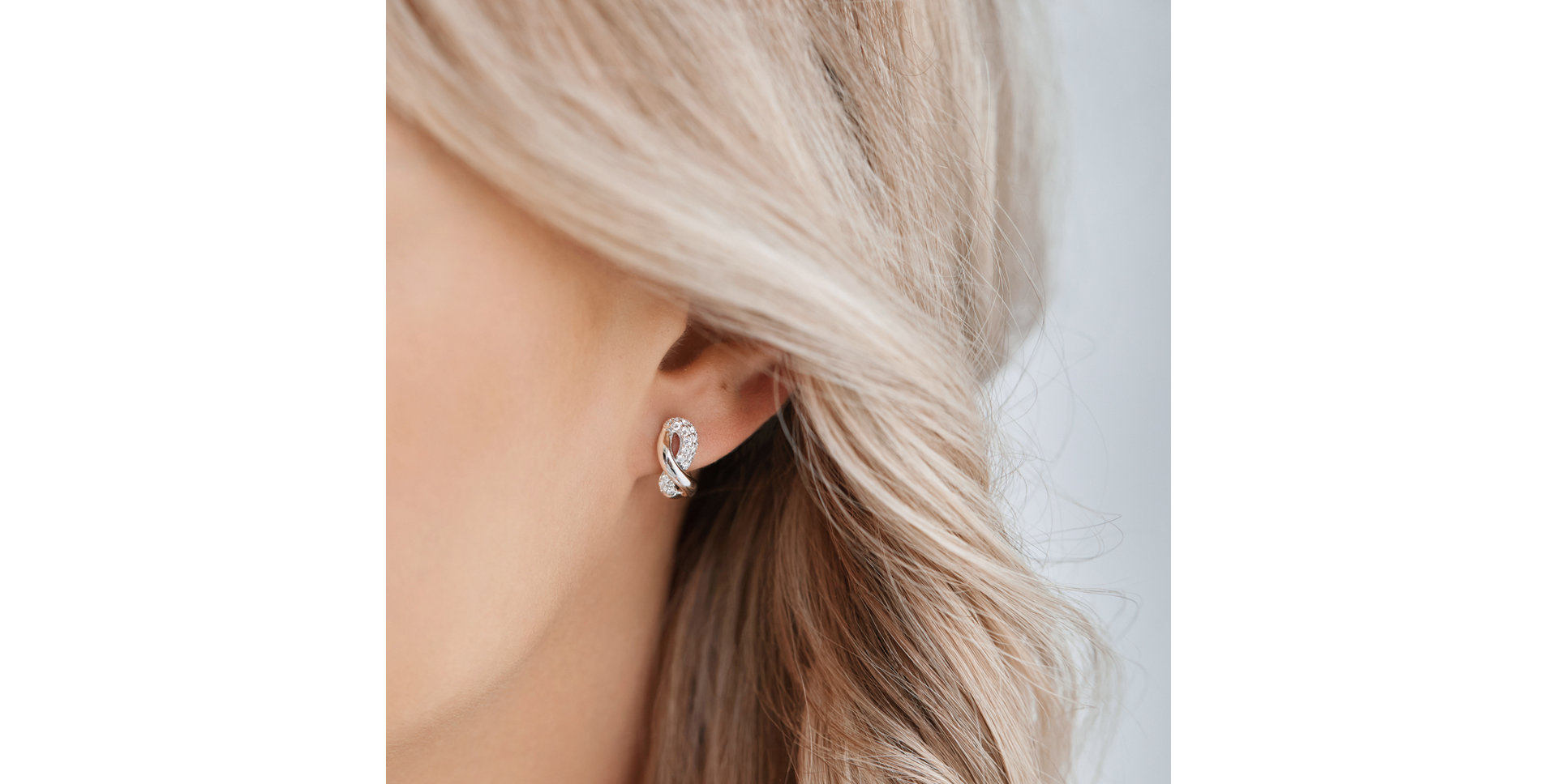 Diamond earrings Moon Infinity