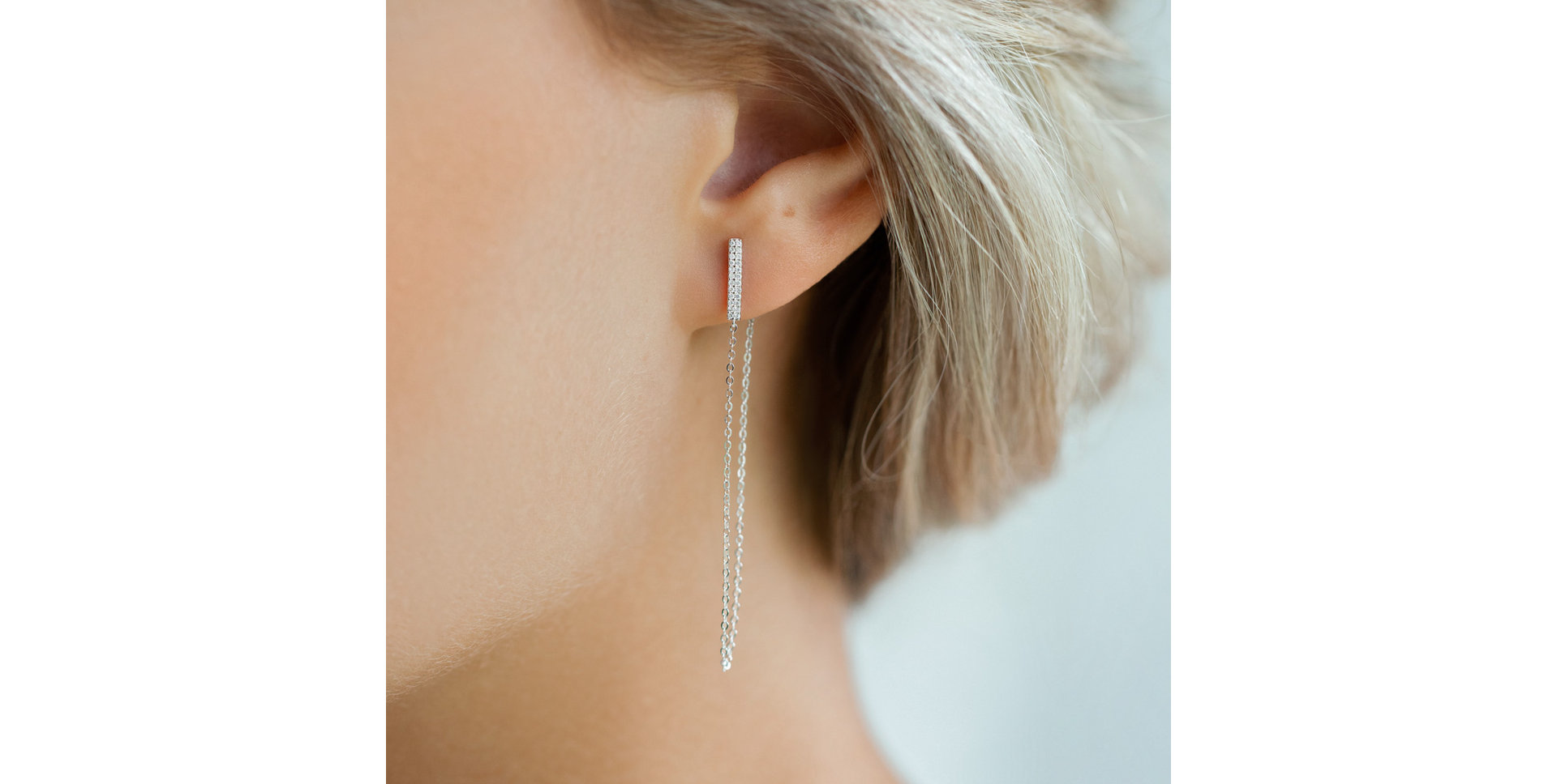 Diamond earrings Falling Rain