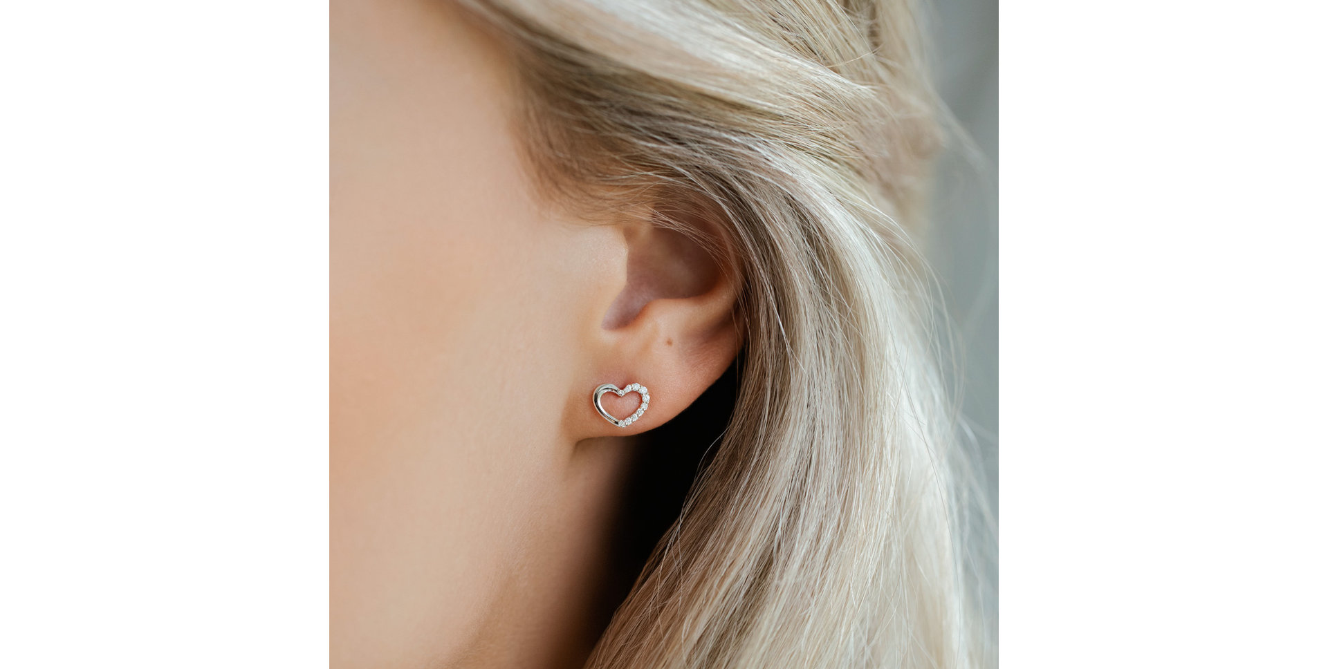 Diamond earrings Sparkling Heart