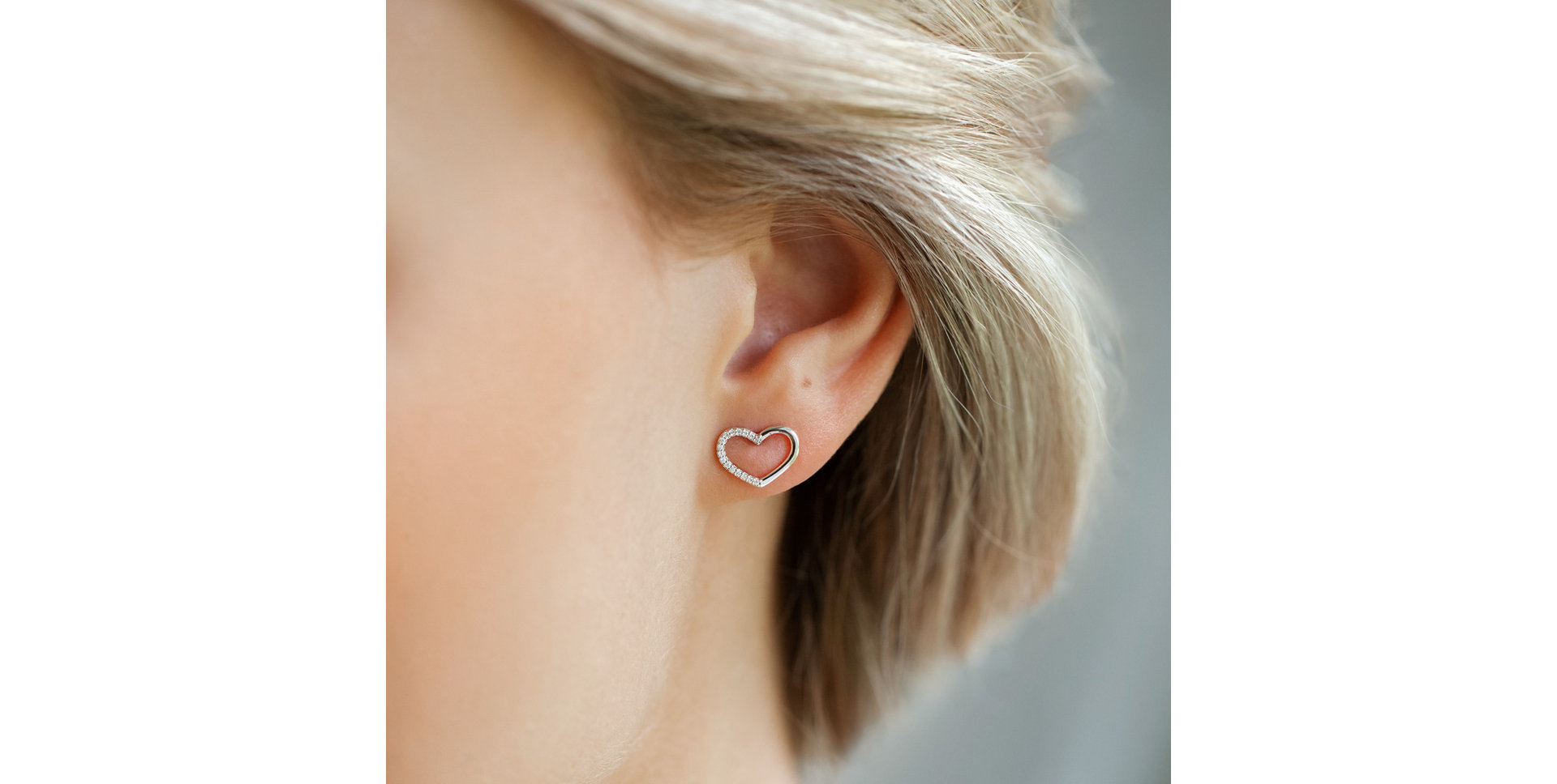 Diamond earrings Sparkling Heart