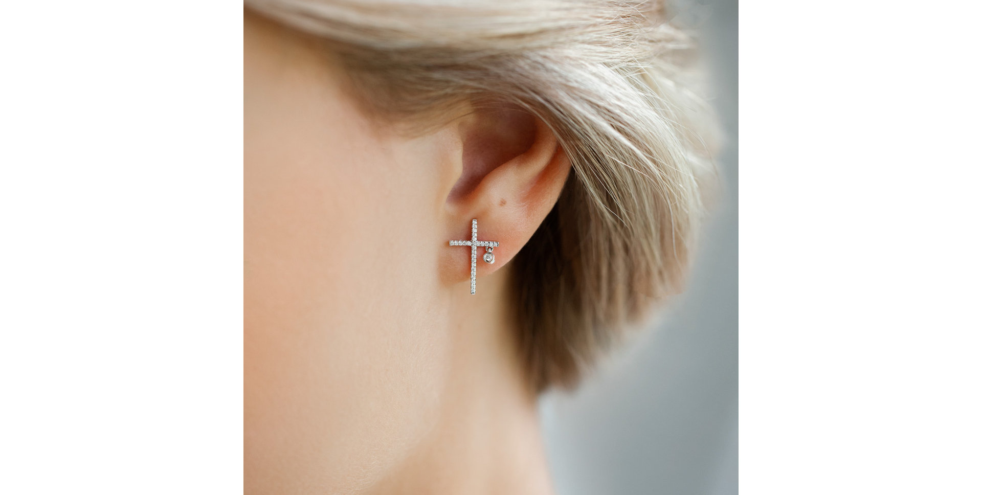 Diamond earrings with Sapphire Cristian