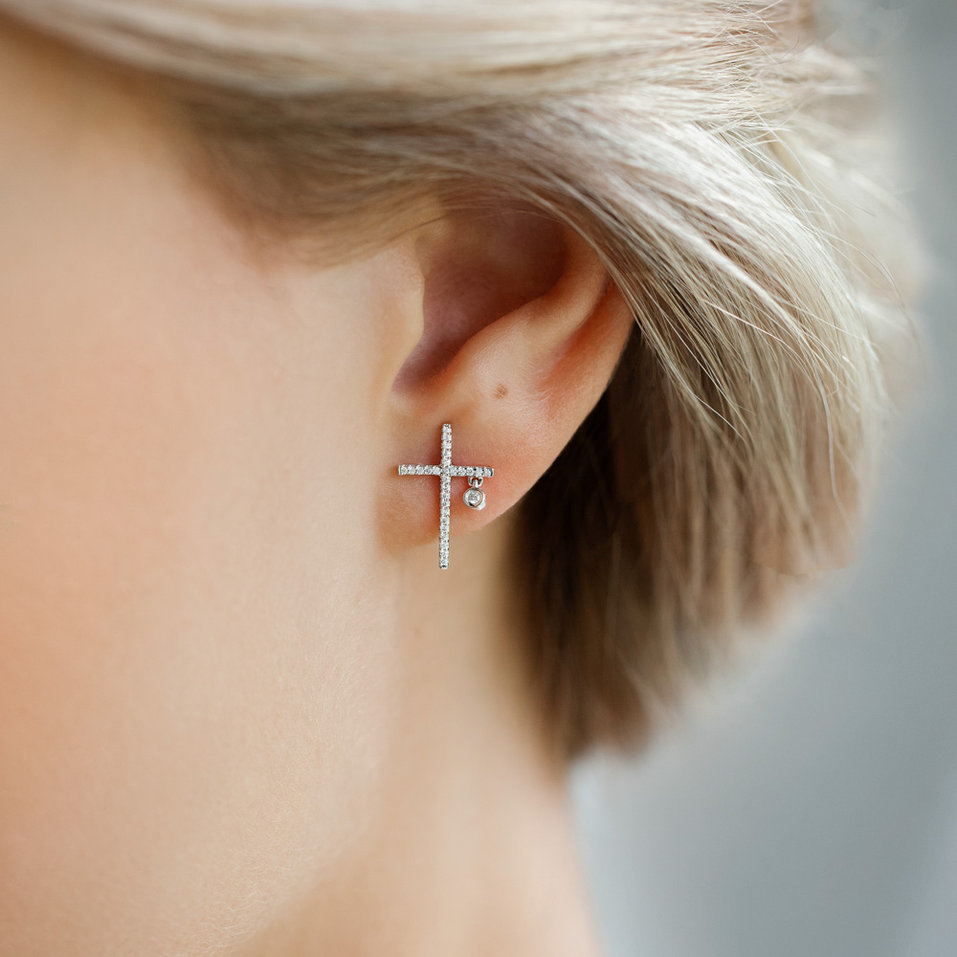 Diamond earrings with Sapphire Cristian