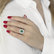 Diamond ring with Emerald Emerald Star3