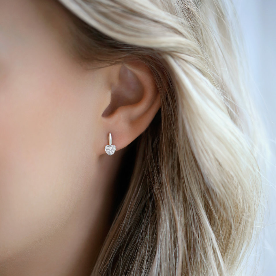 Diamond earrings and Ruby Love Ray