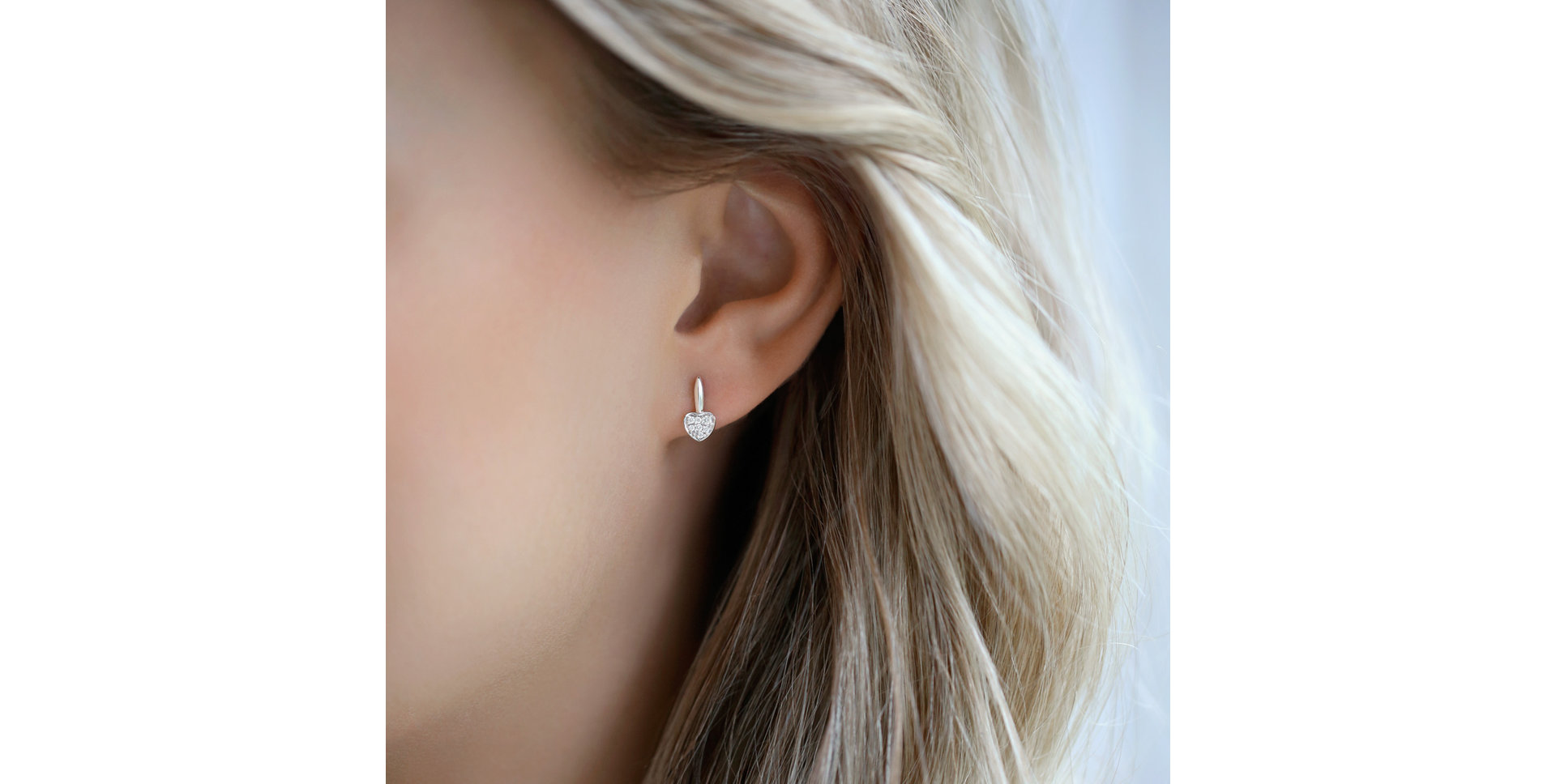 Diamond earrings and Ruby Love Ray