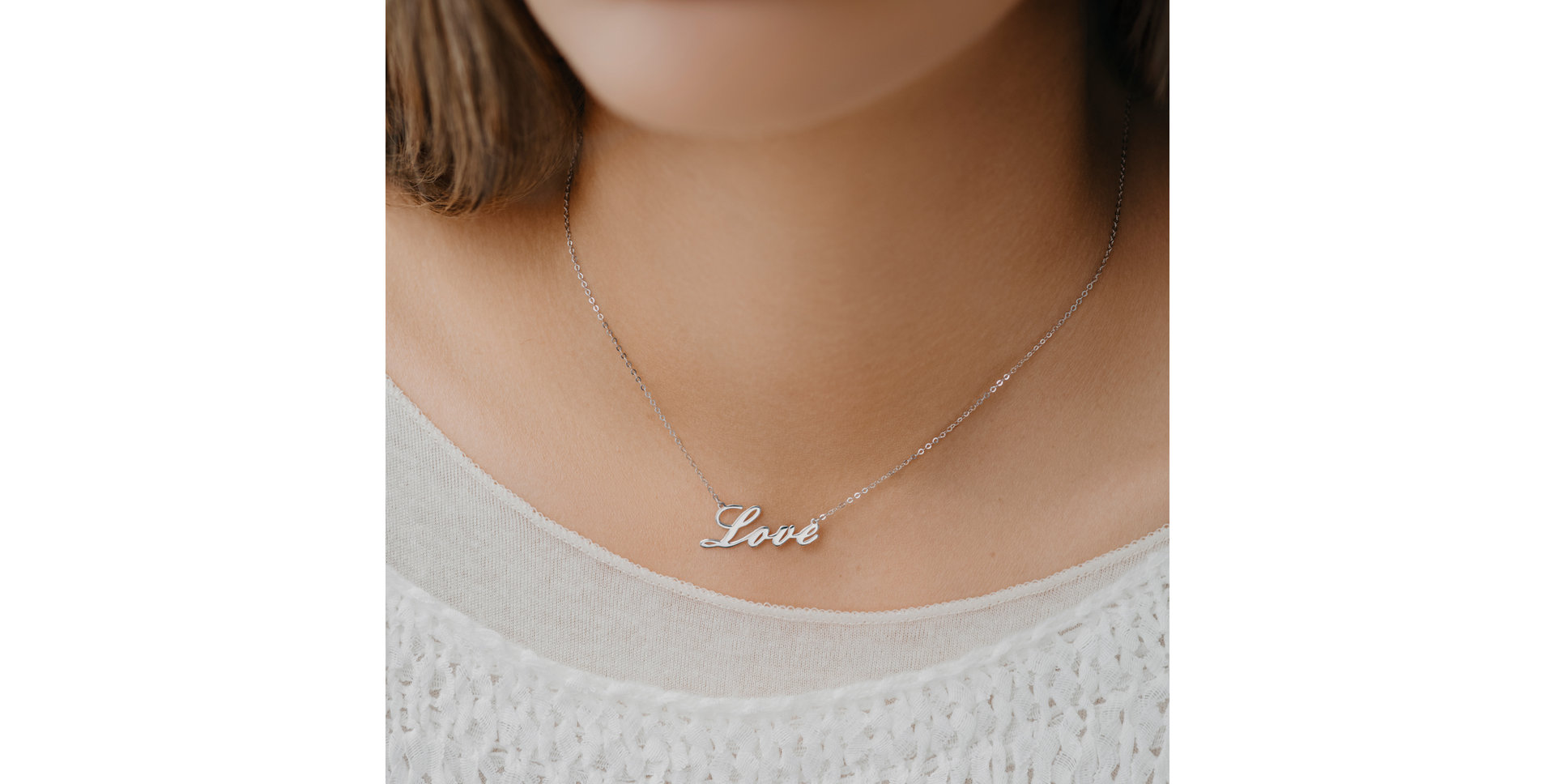 Diamond necklace Love