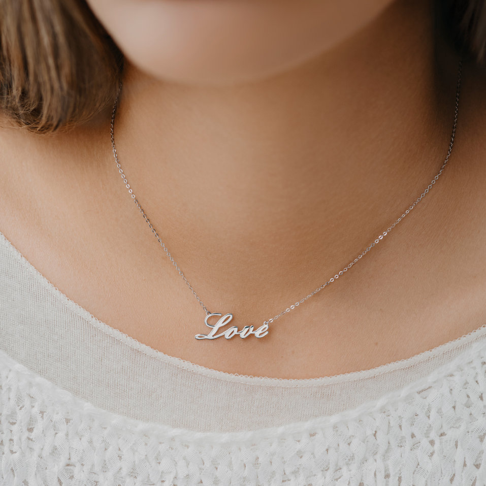 Diamond necklace Love