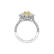 Ring with yellow diamonds and white diamonds Bright Sunrise4
