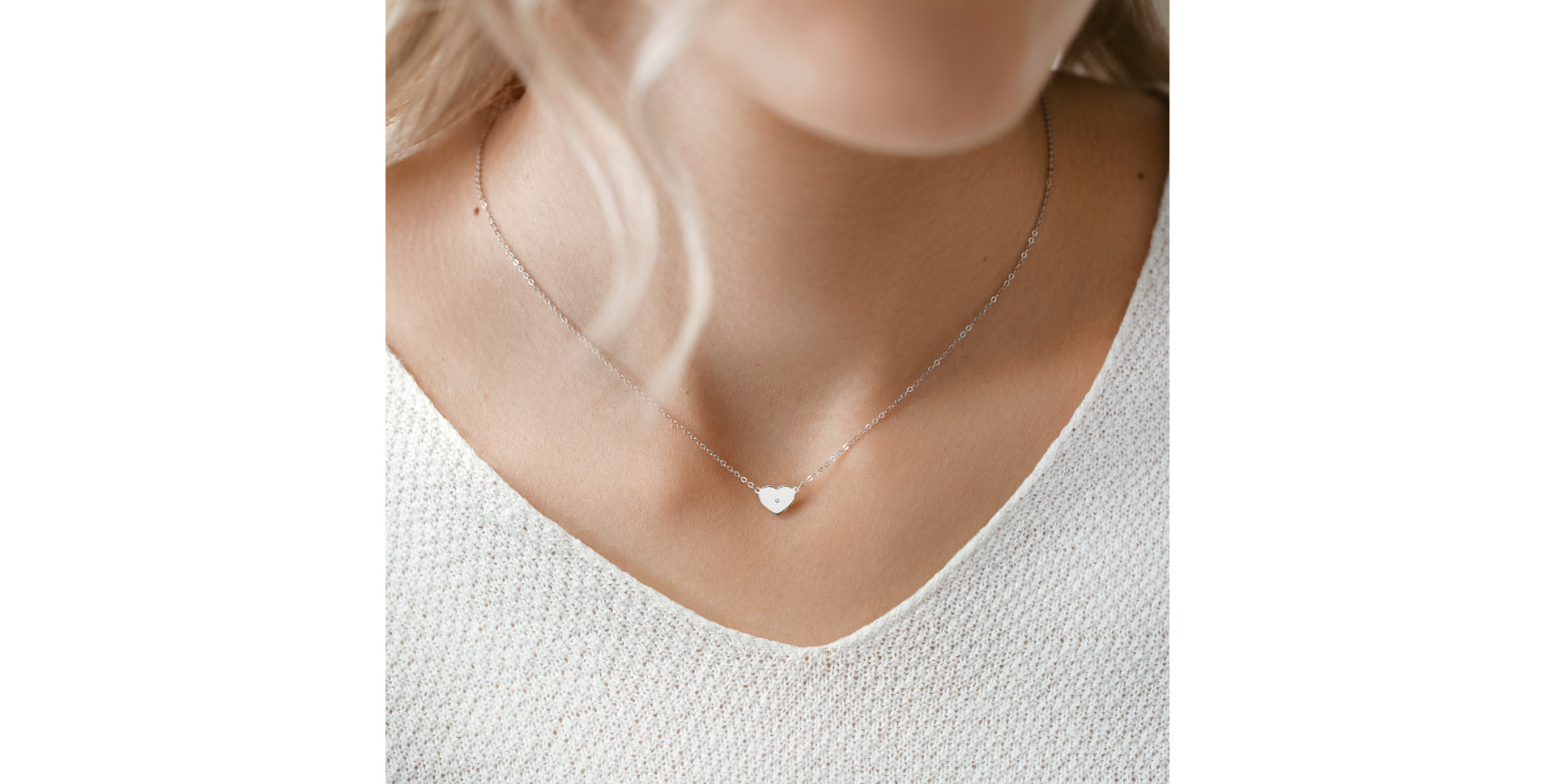 Diamond necklace Lovely Heart