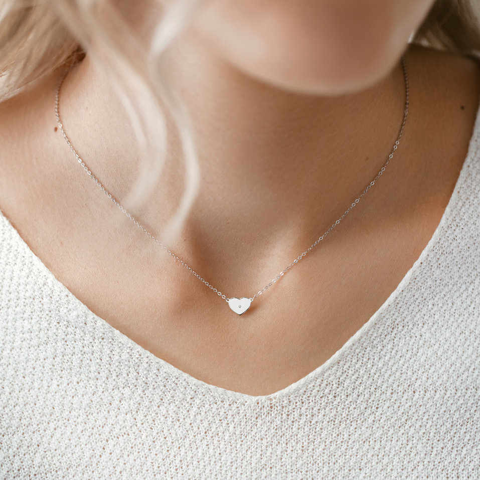 Diamond necklace Lovely Heart