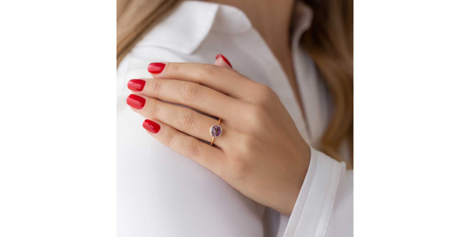 Diamond rings with Amethyst Daydreaming