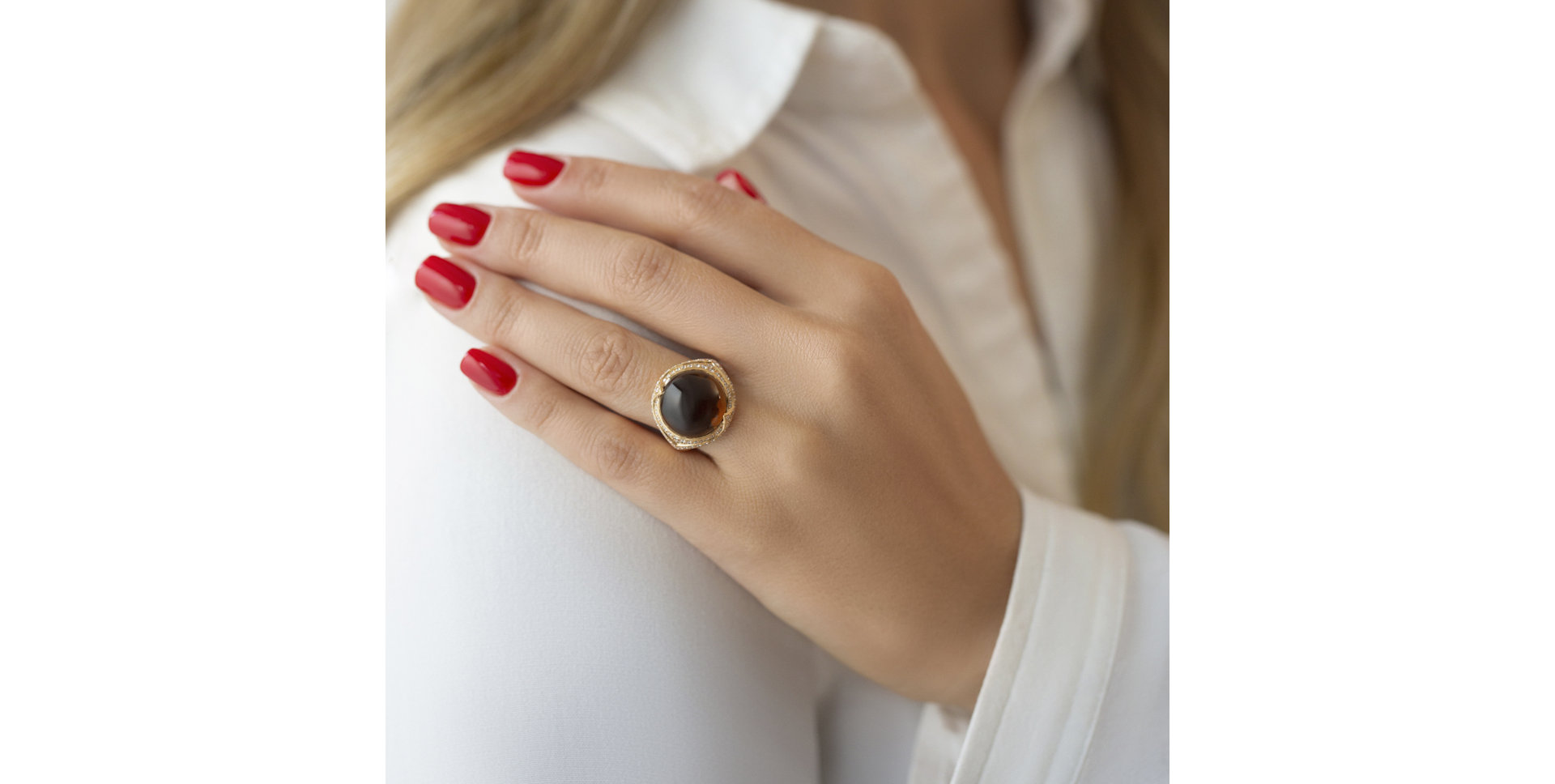 Diamond ring with Quartz Finnegan