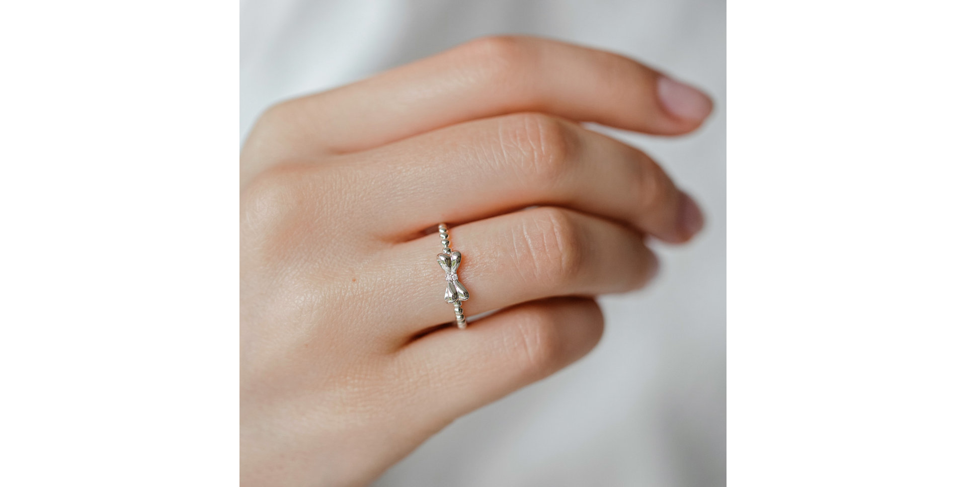 Diamond ring Bow Knot