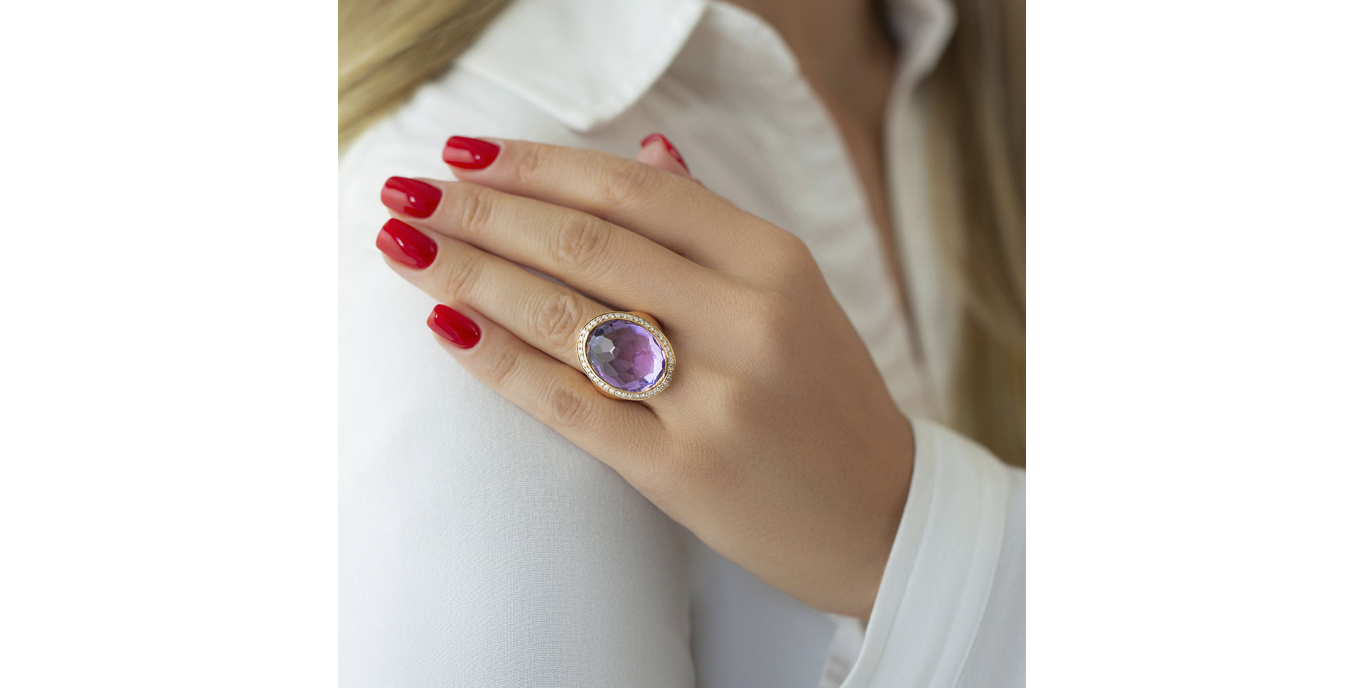 Diamond rings with Amethyst Pretty Errin