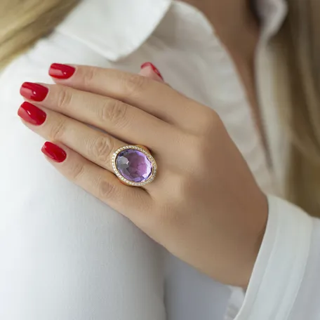 Diamond rings with Amethyst Pretty Errin
